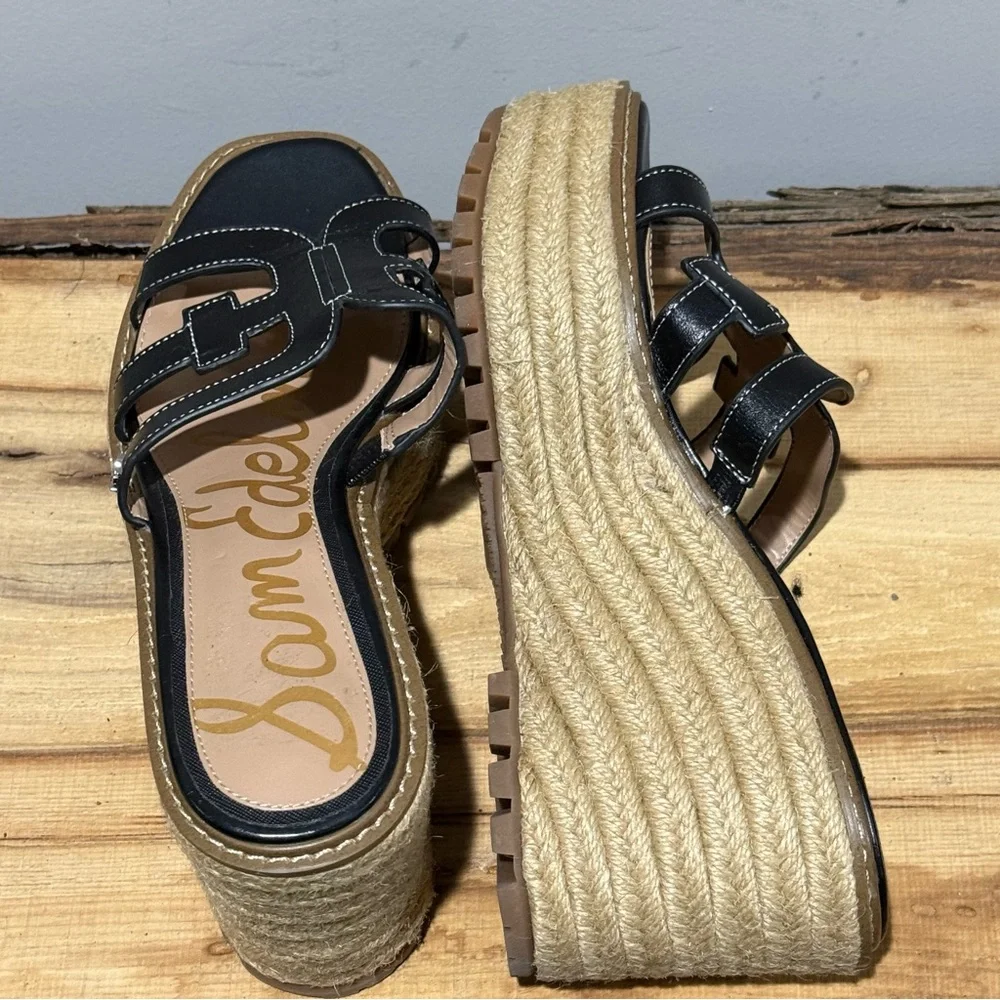 Sam Edelman Laine Espadrille Platform‎ Wedge Sandals Size 8.5 B101